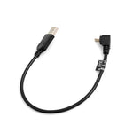 Micro USB Kabel 90° Grad abwärts gewinkelt Winkel Adapter Datenkabel Ladekabel 27 cm | System-S