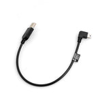 Mini USB Kabel 90° grad links gewinkelt Winkelstecker Datenkabel Ladekabel ca. 27 cm | System-S
