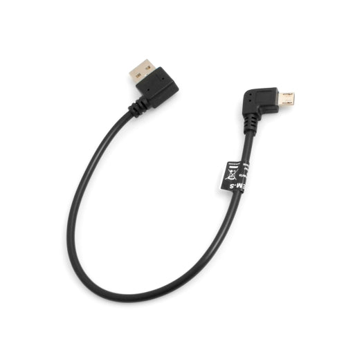 Micro USB Kabel 90° grad links gewinkelt Winkelstecker zu USB 2.0 Typ A 90° Grad rechts gewinkelt Datenkabel Ladekabel ca. 27 cm | System-S