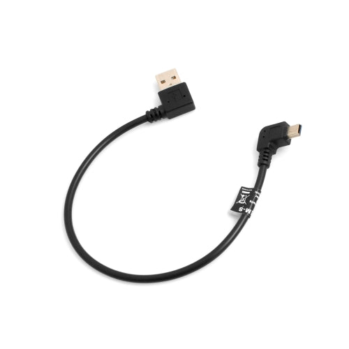 Mini USB Kabel 90° Rechts gewinkelt Winkelstecker auf USB Typ A (male) 90° rechts gewinkelt Datenkabel Ladekabel 26 cm | System-S