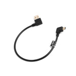 Mini USB Kabel 90° Rechts gewinkelt Winkelstecker auf USB Typ A (male) 90° rechts gewinkelt Datenkabel Ladekabel 26 cm | System-S