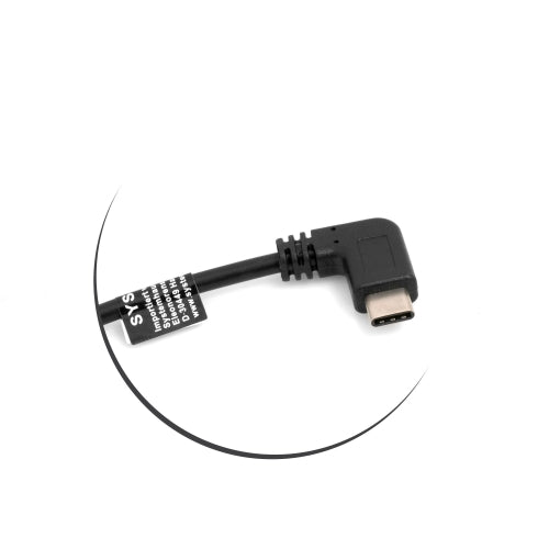 USB-C Adapterkabel 90° auf Micro-USB-B-Buchse, USB 2.0 Daten und Laden, 27 cm | SYSTEM-S