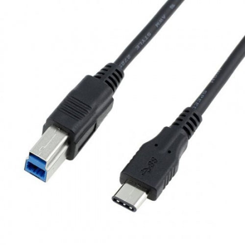 USB 3.1 Typ C zu USB 3.0 Typ B Datenkabel Kabel Druckerkabel 100 cm | System-S