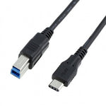 USB 3.1 Typ C zu USB 3.0 Typ B Datenkabel Kabel Druckerkabel 100 cm | System-S