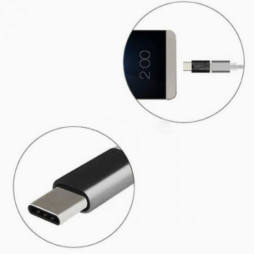 USB 3.1 Typ C Stecker auf Micro USB 2.0 Buchse Converter Adapterstecker in Schwarz | System-S