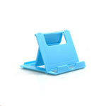 Universal Ständer Halter Klappständer Standfuss Tablet Tisch Halterung 6 Stufen Neigung einstellbar 60-75° für Tablet PC Smartphone und andere Geräte in Blau | System-S