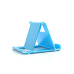 Universal Ständer Halter Klappständer Standfuss Tablet Tisch Halterung 6 Stufen Neigung einstellbar 60-75° für Tablet PC Smartphone und andere Geräte in Blau | System-S