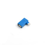 USB Typ A Eingang auf Micro USB Stecker 90° links OTG Host Cable Flash Drive Verbindung mit extra Micro USB Anschluss für Smartphone Tablet PC | System-S