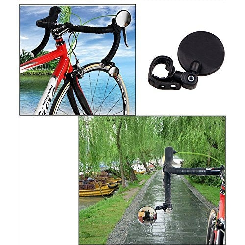 Fahrrad Spiegel Rückspiegel Fahrradspiegel in Schwarz Ø 7,5 cm | System-S