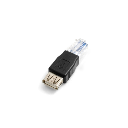 RJ45 Stecker auf USB A Buchse Kupplung Adapter Adapterstecker Kabel | System-S