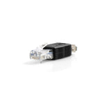 RJ45 Stecker auf USB A Buchse Kupplung Adapter Adapterstecker Kabel | System-S