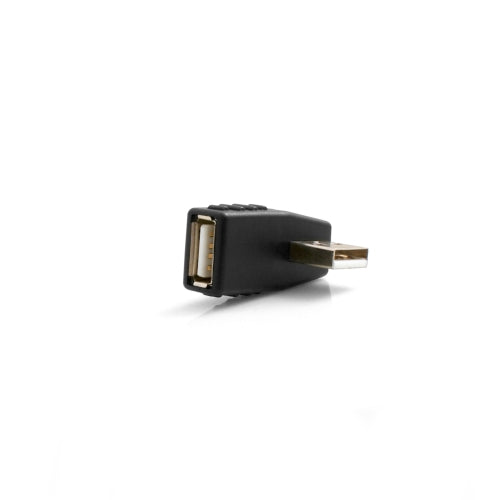 USB Typ A Buchse auf USB Typ A Stecker 90° Links Gewinkelt Winkelstecker Adapter | System-S
