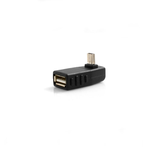 USB Typ A Buchse auf Mini USB Stecker 90° Abwärts Winkel gewinkelt Winkelstecker Adapter | System-S