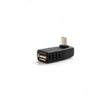 USB Typ A Buchse auf Mini USB Stecker 90° Abwärts Winkel gewinkelt Winkelstecker Adapter | System-S