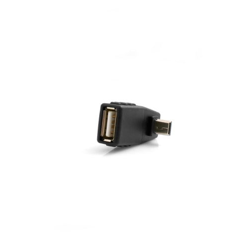 USB Typ A Buchse auf Mini USB Stecker 90° Abwärts Winkel gewinkelt Winkelstecker Adapter | System-S