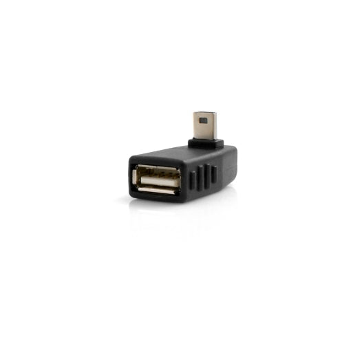 USB Typ A Buchse auf  Mini USB Stecker 90° Aufwärts Winkel gewinkelt Winkelstecker Adapter | System-S