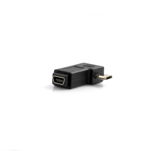 Mini USB Buchse auf Micro USB Stecker 90° Rechts Gewinkelt Winkelstecker Adapter | System-S