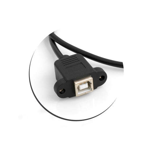 USB 2.0 Typ B Panel Mount Verlängerung Buchse Screw Nuts 50cm | System-S Namma Markt