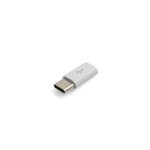 USB 3.1 Typ C Stecker (male) auf Micro USB 2.0 Buchse (female) Adapter Converter Adapterstecker Weiß | System-S