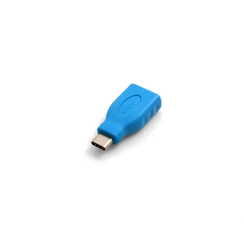 USB 3.1 Adapter Typ C Stecker auf A 2.0 Buchse in Blau | System-S
