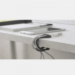 Kabelmanager Kabel Clip Organizer Schreibtisch Kabelclip Kabelbefestigung Kabelführung für Schreibtisch in Schwarz | System-S