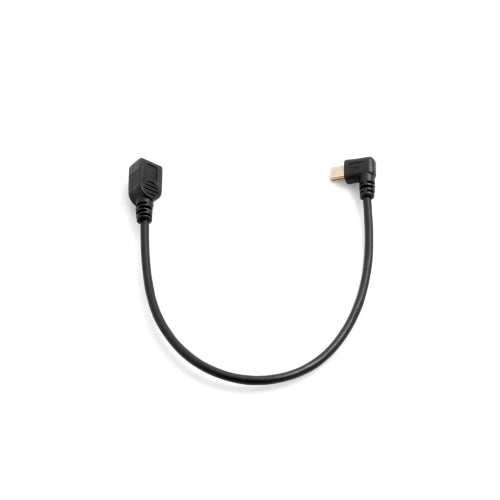 Mini USB Kabel Winkelstecker links gewinkelt auf Mini USB Buchse 25 cm | System-S