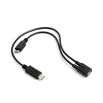 USB 3.1 Typ C Stecker Kabel Splitter zu Micro USB | System-S
