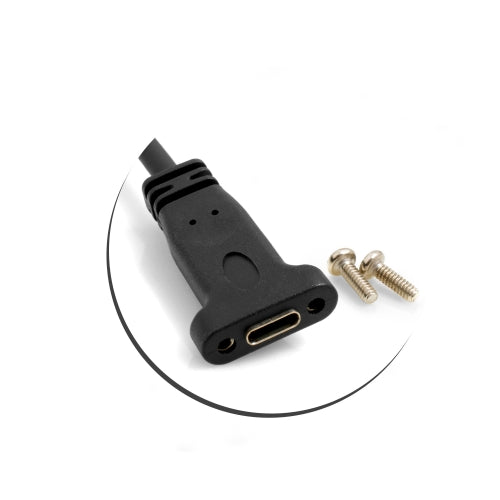 USB 3.1 Typ C auf USB 3.1 Typ C Kabel mit Feststellschraube 20cm | System-S