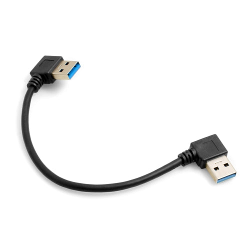USB Kabel USB Typ A 3.0 auf USB Typ A 3.0 rechts gewinkelt 18 cm | System-S