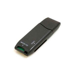 2 in 1 USB Typ A 3.0 zu Micro SD SDXC SDHC Kartenleser Adapter in Schwarz | System-S