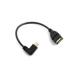 USB A 2.0 (female) zu USB 3.1 Type C (male) gewinkelt Kabel Verlängerung 20 cm | System-S