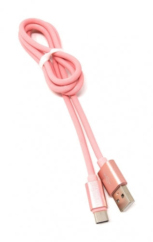 USB Kabel Typ 3.1 Typ C zu Typ A 90 cm rosa High-Speed Quick Charge 6.5A (Max) | System-S