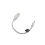 USB Typ A (Male) zu 3,5mm Klinkenstecker AUX Audio Kabel in Weiß 20 cm | System-S