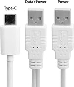 Y- Kabel USB Typ A Stecker zu USB Typ A und USB Typ C 3.1 Stecker | System-S