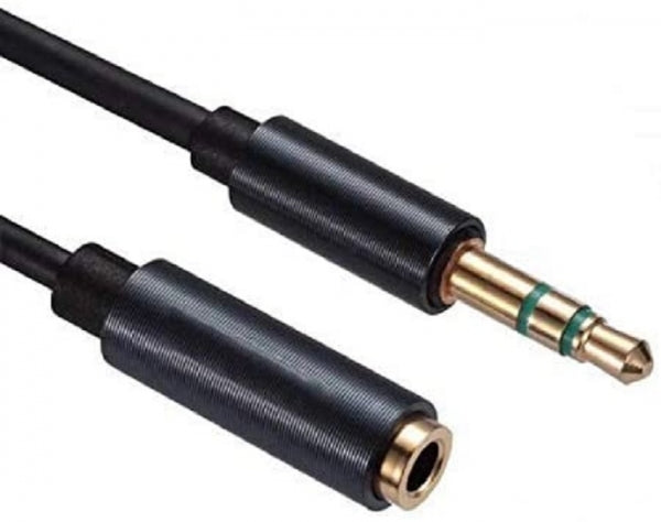 3.5mm Klinke 3 Polig (Male) auf 3.5mm Klinke Aux Stereo Buchse 200 cm Kabel | System-S