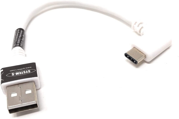 USB 3.1 Typ C 90° Gewinkelt Winkelstecker zu USB 2.0 A Kabel 10 cm | System-S