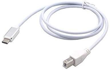 USB 3.1 Typ C Kabel auf USB Typ B Winkelstecker 100 cm in Weiß | System-S