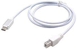 USB 3.1 Typ C Kabel auf USB Typ B Winkelstecker 100 cm in Weiß | System-S
