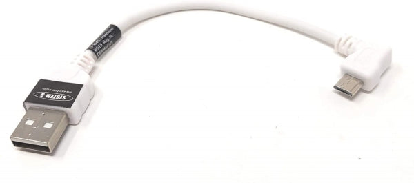 USB A Stecker zu USB 2.0 Micro B Stecker 10 cm Links Winkel | System-S