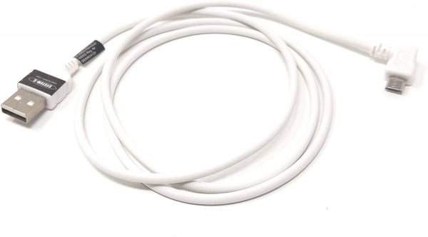 Micro USB 2.0 Kabel 200 cm Links Gewinkelt | System-S