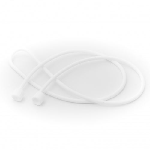 5x Silikon Halteband Holder für AirPods Kopfhörer in Weiß | System-S