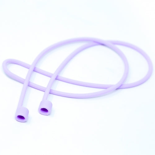 1x Silikon Halteband Holder für AirPods Kopfhörer in Lila | System-S