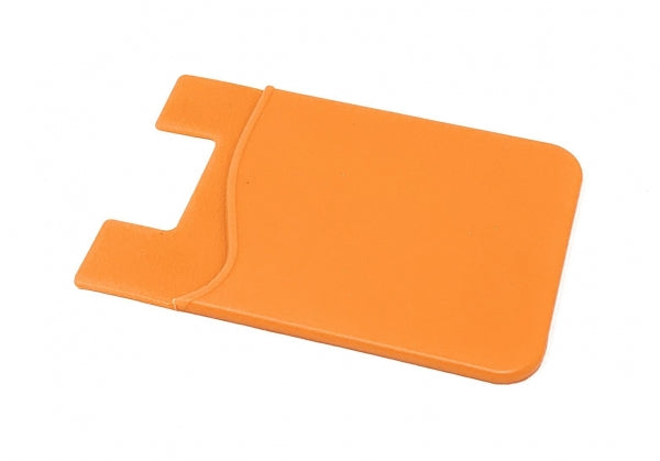 10x Smartphone Kartenhalter Silkonhülle Kartenetui in Orange | System-S