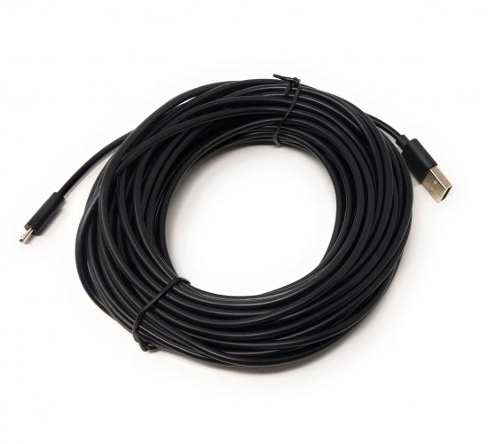 USB 2.0 Kabel 13 m Micro B Stecker zu Typ A Stecker in Schwarz | System-S