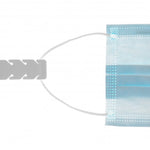 Maskenband 10 x Silikon  Gummiband Maskenverlängerung  mit Einstellschnallen in Weiß | System-S