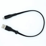 USB A Stecker zu Micro USB Stecker Kabel Flachkabel 32 cm in Schwarz | System-S