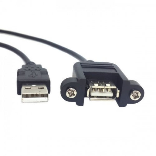 USB Typ A Stecker auf USB Typ A Buchse für Panel Mount Kabel 100cm | System-S