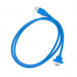 USB Typ A 3.0 Stecker auf USB Typ A 3.0 Buchse für Panel Mount Kabel 100cm | System-S