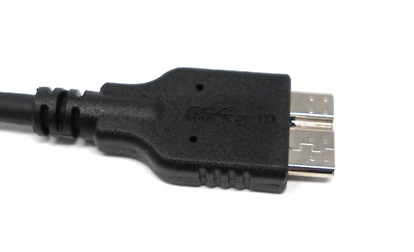 USB 3.1 Kabel 17 cm Typ C Stecker zu 3.0 Micro B Stecker in Schwarz | System-S