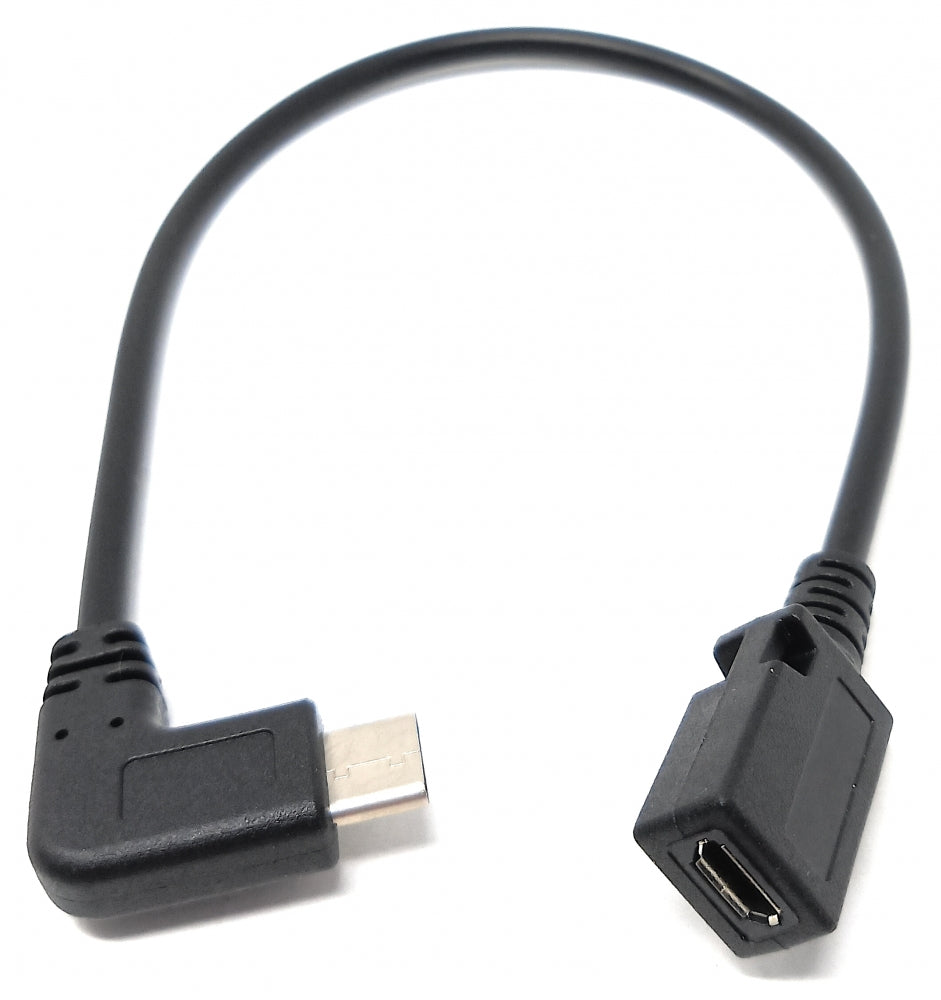 USB 3.1 Kabel 20 cm Typ C Stecker zu 2.0 Micro B Buchse in Schwarz | System-S